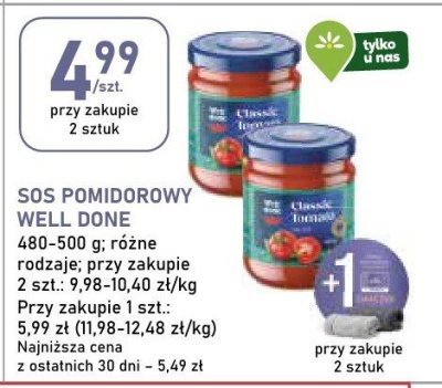 Sos pomidorowy Well Done promocja w Stokrotka