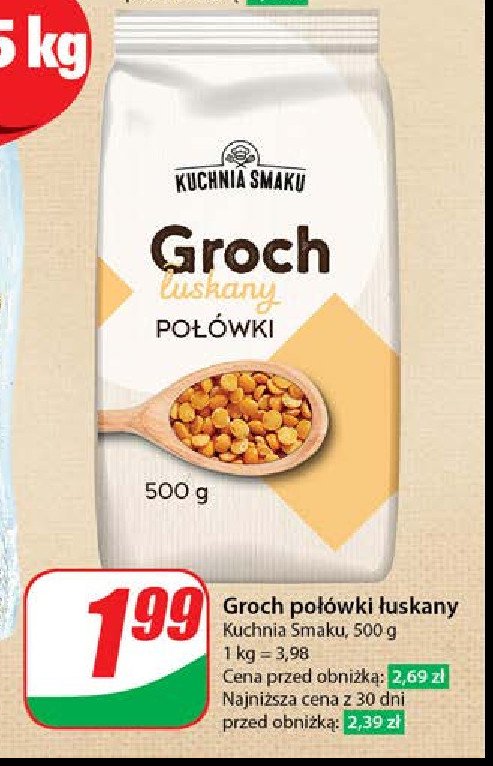 Groch łuskany połówki Kuchnia smaku promocja