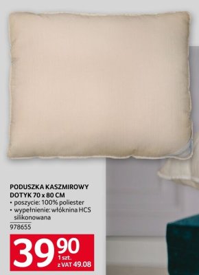 Poduszka kaszmir dotyk 70 x 80 cm promocja w Selgros