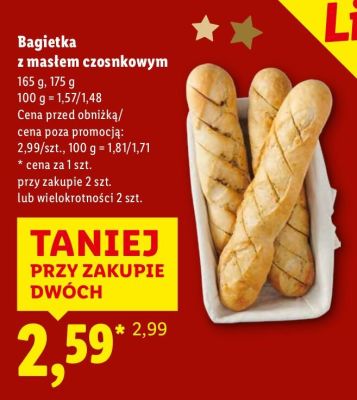 Bagietka z masłem czosnkowym promocja w Lidl