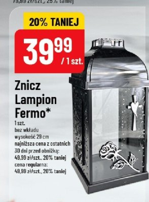 Znicz Lampion Fermo promocja w POLOmarket