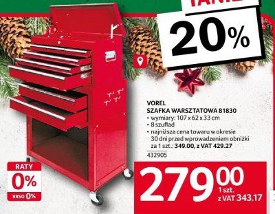 Szafka warsztatowa 81830 promocja w Selgros