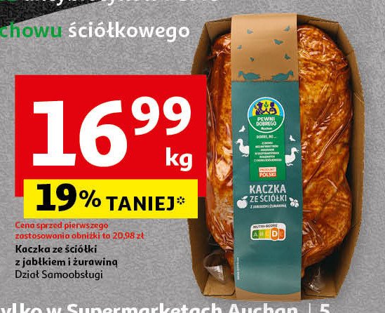 Kaczka ze ściółki z jabłkami i żurawiną Auchan pewni dobrego promocja w Auchan