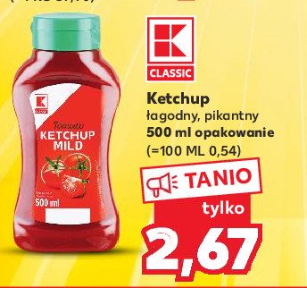 Ketchup łagodny K-classic promocja