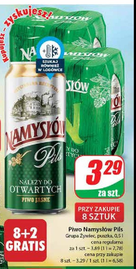 Piwo Namysłów pils promocja w Dino