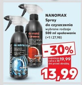 Płyn do szkła i okien Nanomax promocja