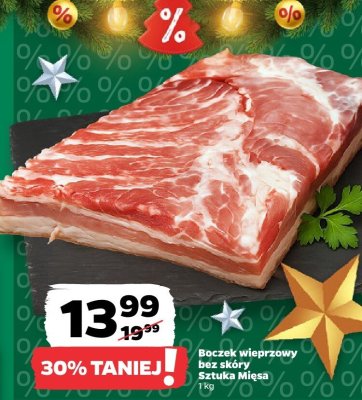 Boczek wieprzowy bez skóry promocja w Netto