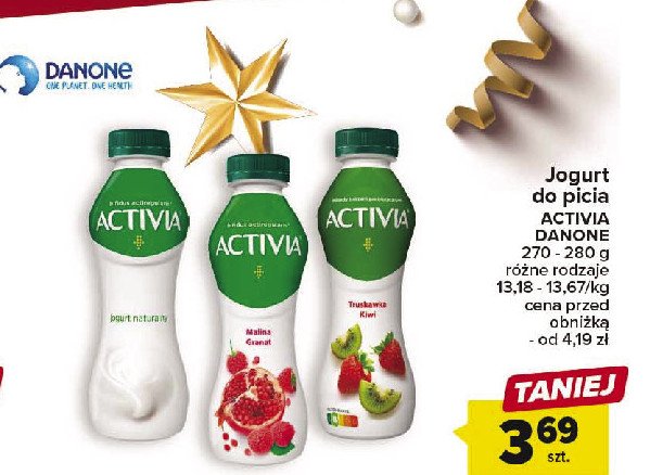 Jogurt naturalny Danone activia promocja w Carrefour