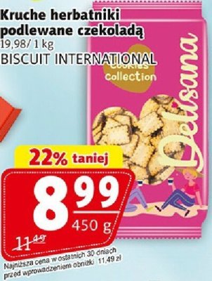 Kruche herbatniki podlewane czekoladą promocja w Prim Market
