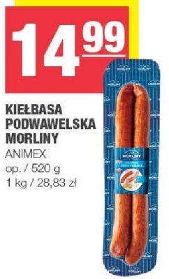 Kiełbasa podwawelska Morliny Animex promocja w SPAR
