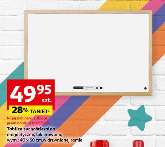 Tablica suchościeralna 40 x 60 cm promocja