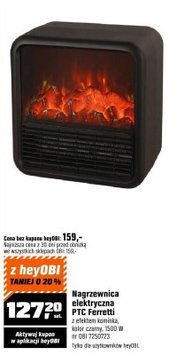 Nagrzewnica elektryczna PTC Ferretti promocja w OBI