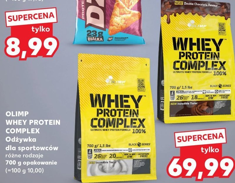 Odżywka białkowa czekoladowa Olimp sport nutrition whey protein complex 100% promocja w Kaufland