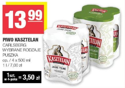 Piwo Kasztelan puszka promocja w SPAR