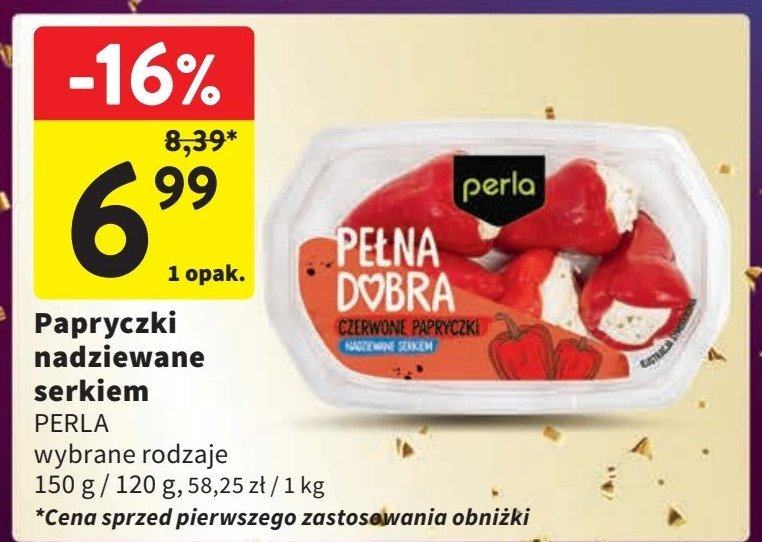 Antipasti czerwone papryczki nadziewane serkiem Perla antipasti promocja