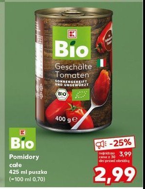 Pomidory całe K-classic bio promocja