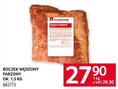 Boczek wędzony parzony ok. 1,5 kg economy promocja w Selgros