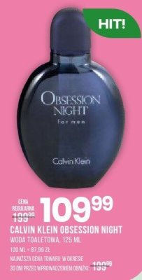 Perfumy Calvin Klein Obsession Night woda toaletowa męska 125 ml promocja w Drogerie Natura