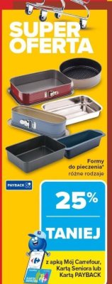 Formy do pieczenia różne rodzaje Carrefour promocja