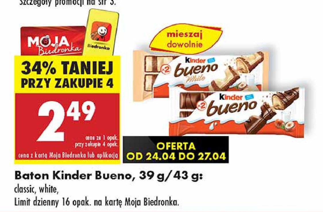 Baton Kinder Bueno white promocja