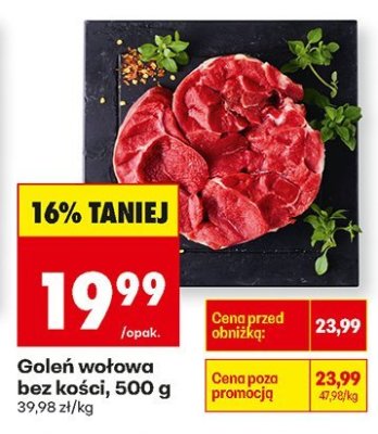 Goleń wołowa bez kości, 500 g promocja w Biedronka