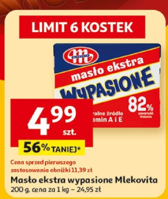 Masło ekstra wypasione Mlekovita promocja w Auchan
