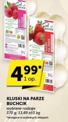 Kluski na parze Buhciek, wybrane rodzaje promocja w Groszek