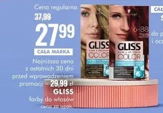 Krem koloryzujący 6-88 Schwarzkopf gliss color promocja