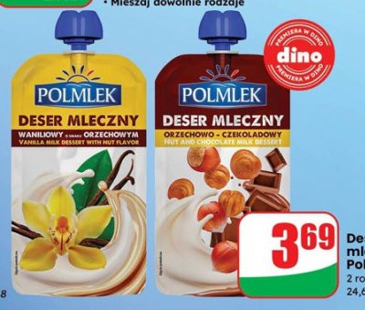 Deser mleczny orzechowo-czekoladowy promocja w Dino