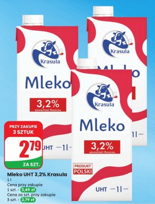 Mleko UHT 3,2% promocja w Dino
