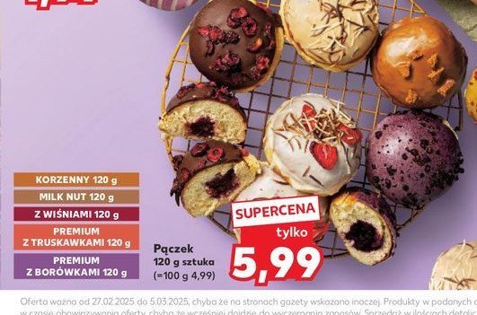 Pączek z truskawkami premium promocja w Kaufland