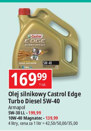Olej silnikowy turbo diesel 5w-40 Castrol edge promocja