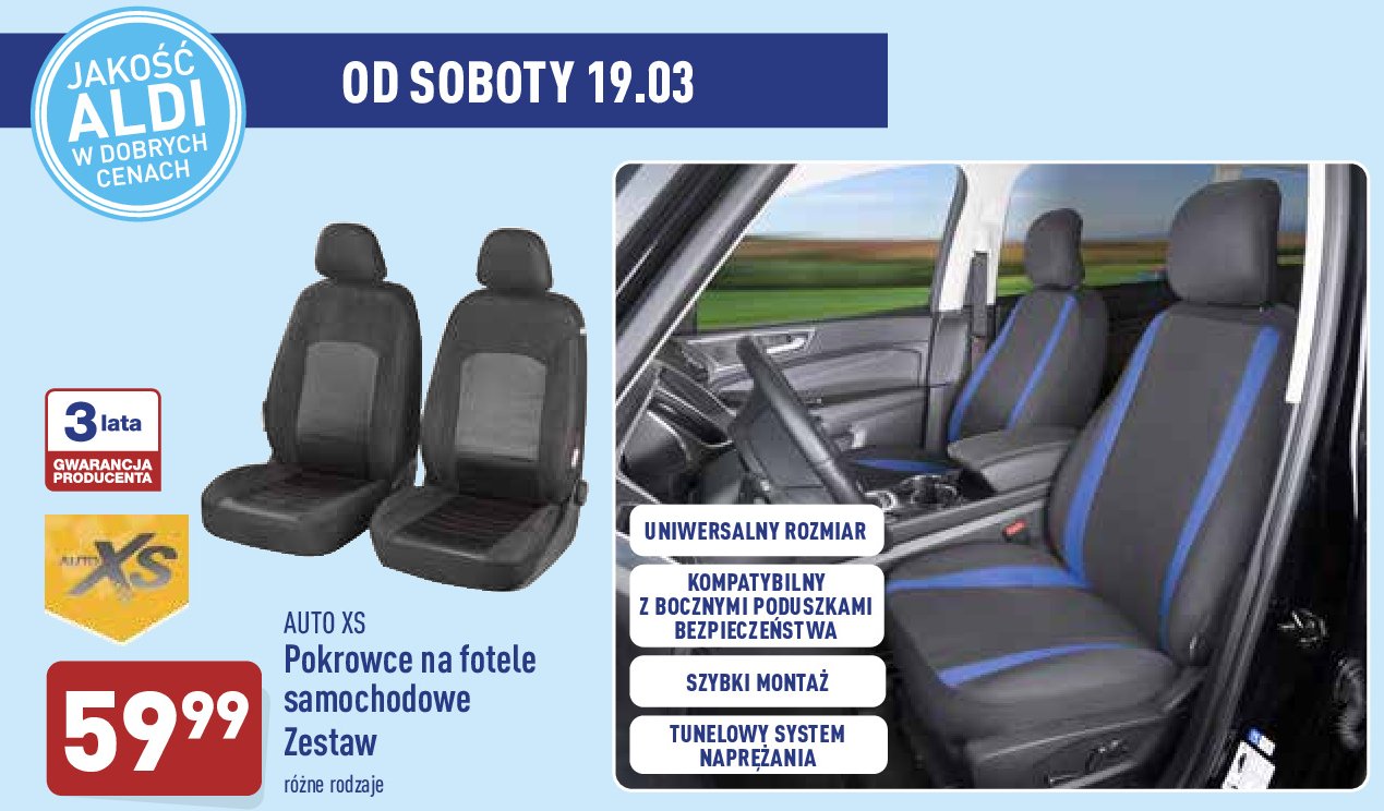 Pokrowce na fotele samochodowe AUTO XS promocja