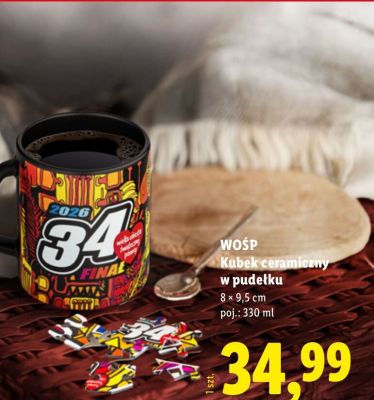 Kubek ceramiczny w pudełku promocja w Lidl