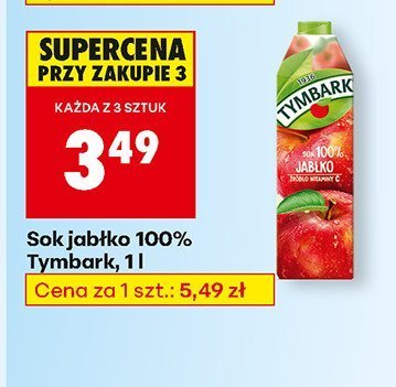 Sok jabłko 100% 1 l promocja w Biedronka