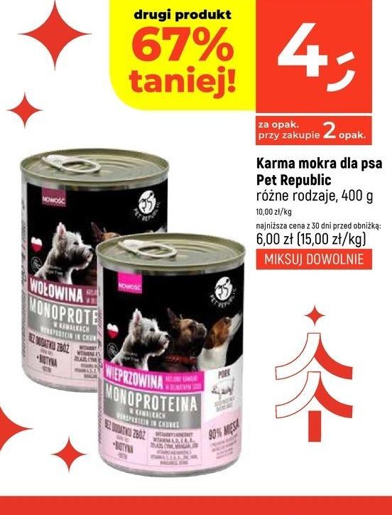 Karma dla psa wieprzowina Pet republic promocja w Dealz