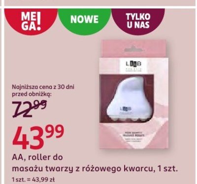 Roller AA do masażu twarzy z różowego kwarcu, 1 szt. promocja w Rossmann
