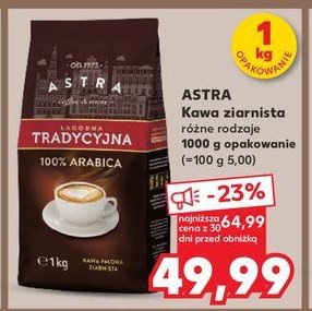 Kawa ASTRA ŁAGODNA TRADYCYJNA promocja