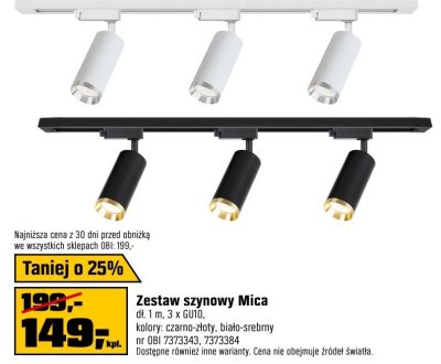 Zestaw szynowy Mica promocja w OBI