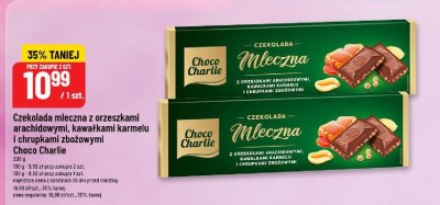 Czekolada mleczna z orzeszkami arachidowymi, kawałkami karmelu i chrupkami zbożowymi  promocja w POLOmarket