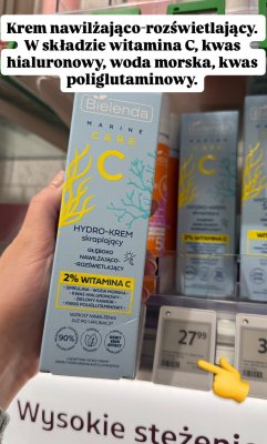 Krem nawilżająco-rozświetlający Marine Care Hydro Bielenda promocja w Rossmann