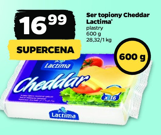 Ser cheddar - plastry Lactima promocja