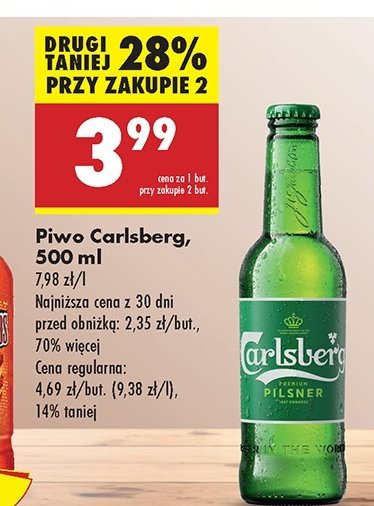 Piwo Carlsberg export premium pilsner promocja w Biedronka