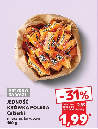 Krówka polska kakaowa Jedność promocja w Kaufland