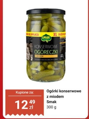 Ogórki konserwowe z miodem  promocja w Dino