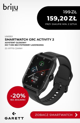 Zegarek unisex Smartwatch GRC Activity 2 czarny ZG-017715 Garett promocja w Briju