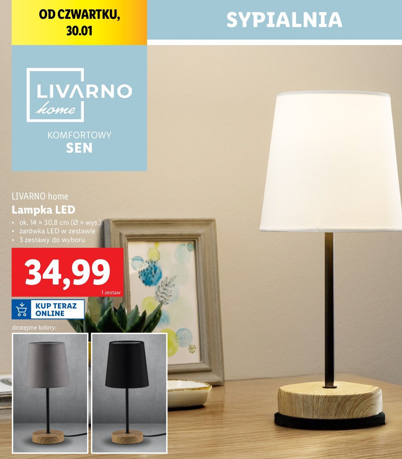 Lampa led 14 x 30.8 cm LIVARNO HOME promocja