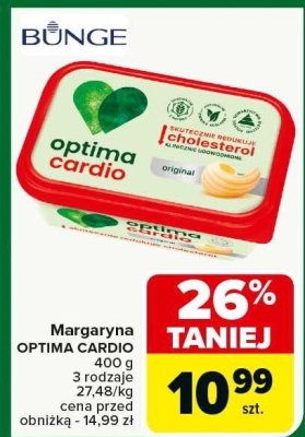 Margaryna Optima Cardio Bunge promocja w Carrefour