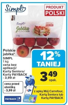 Jabłka polskie promocja w Carrefour
