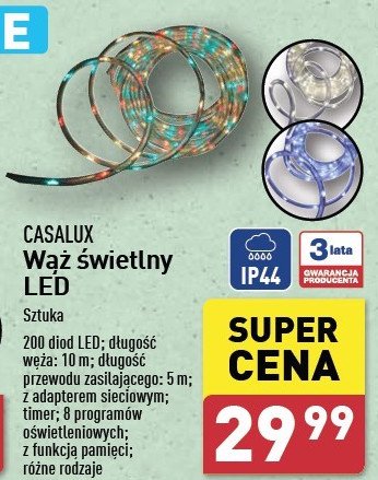 Wąż świetlny 200 led Casalux promocja